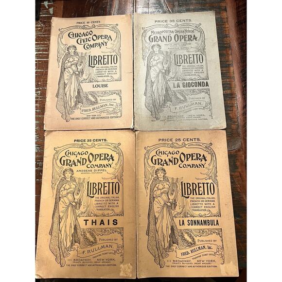 Lot Of 15 Early 1900s Opera House programs Chicago Grand Opera And More - Picture 2 of 11